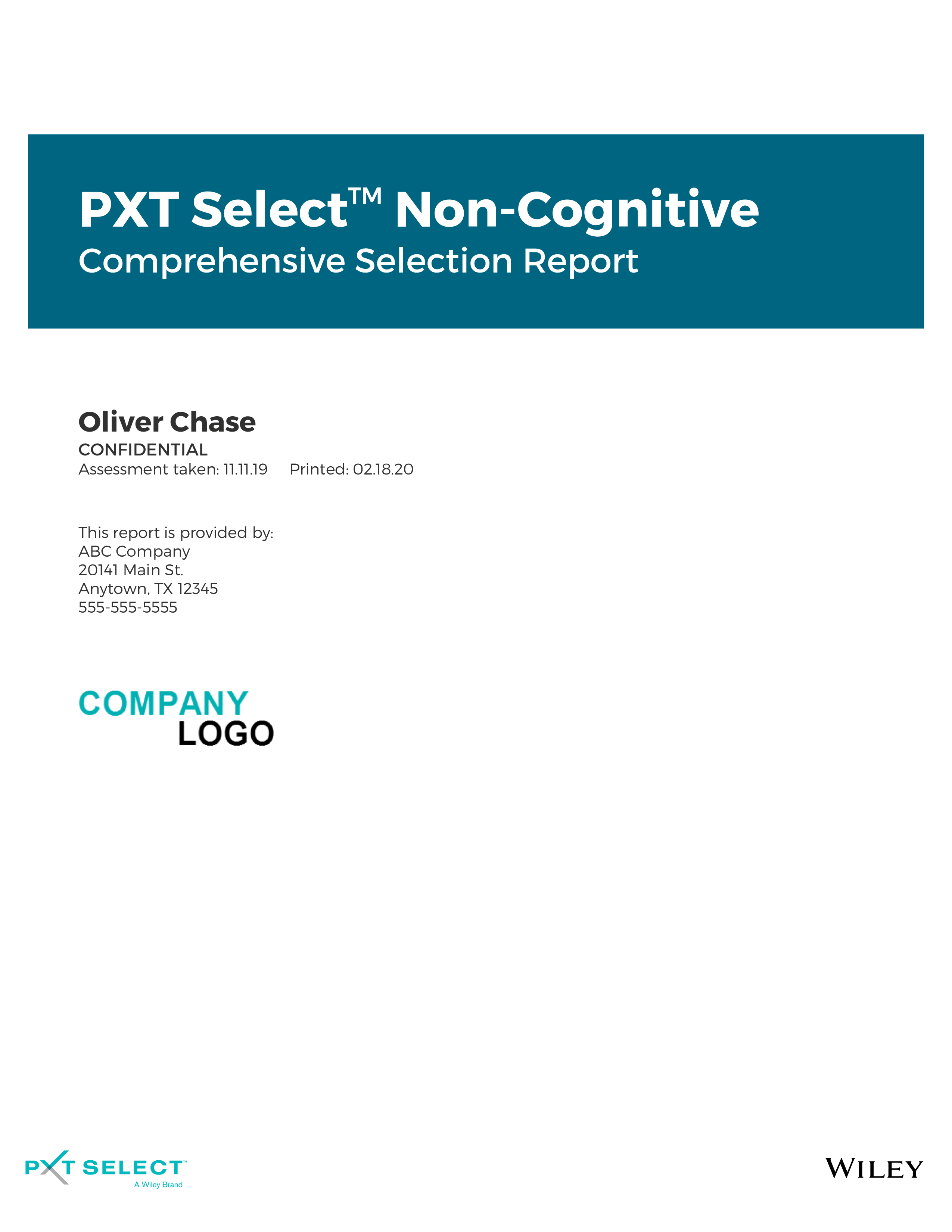 PXT Select™ Non-Cognitive