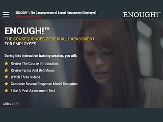 ENOUGH!™: The Consequences of Sexual Harassment (eCourse for Employees)