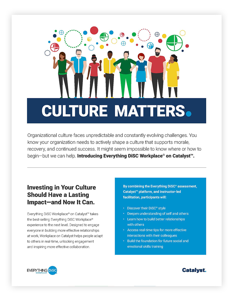 Everything DiSC ® Workplace on Catalyst ™ Training Solutions